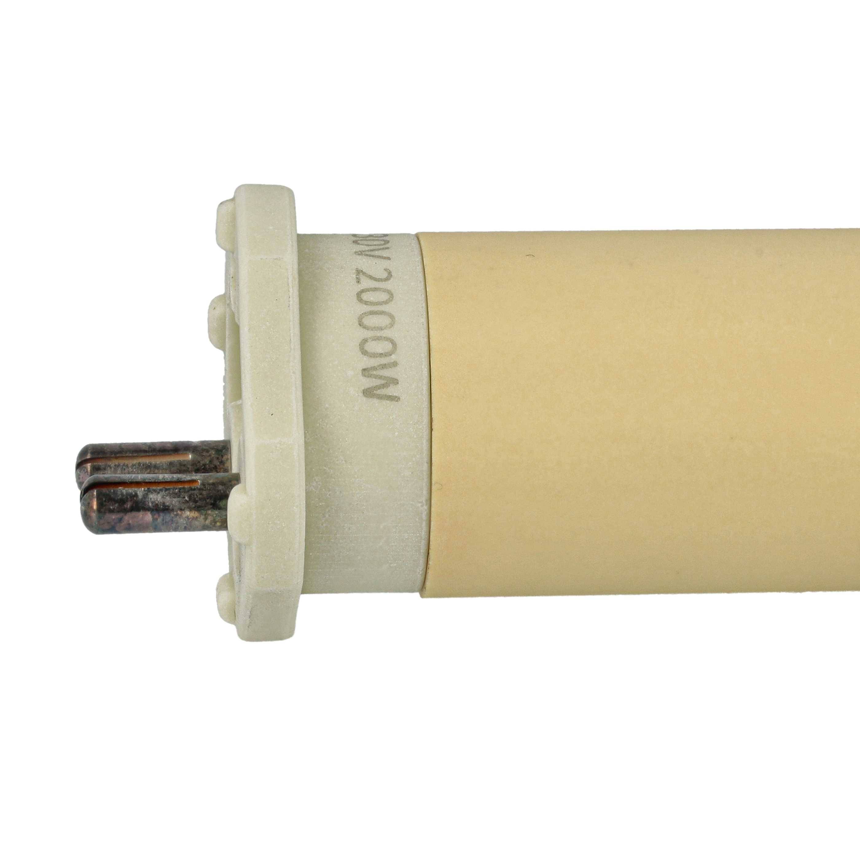 Ein 200-W-Heizpatrone mit Keramikbasis und Metallsteckerkontakten, verwendet für 3D-Drucker oder industrielle Heizanwendungen.