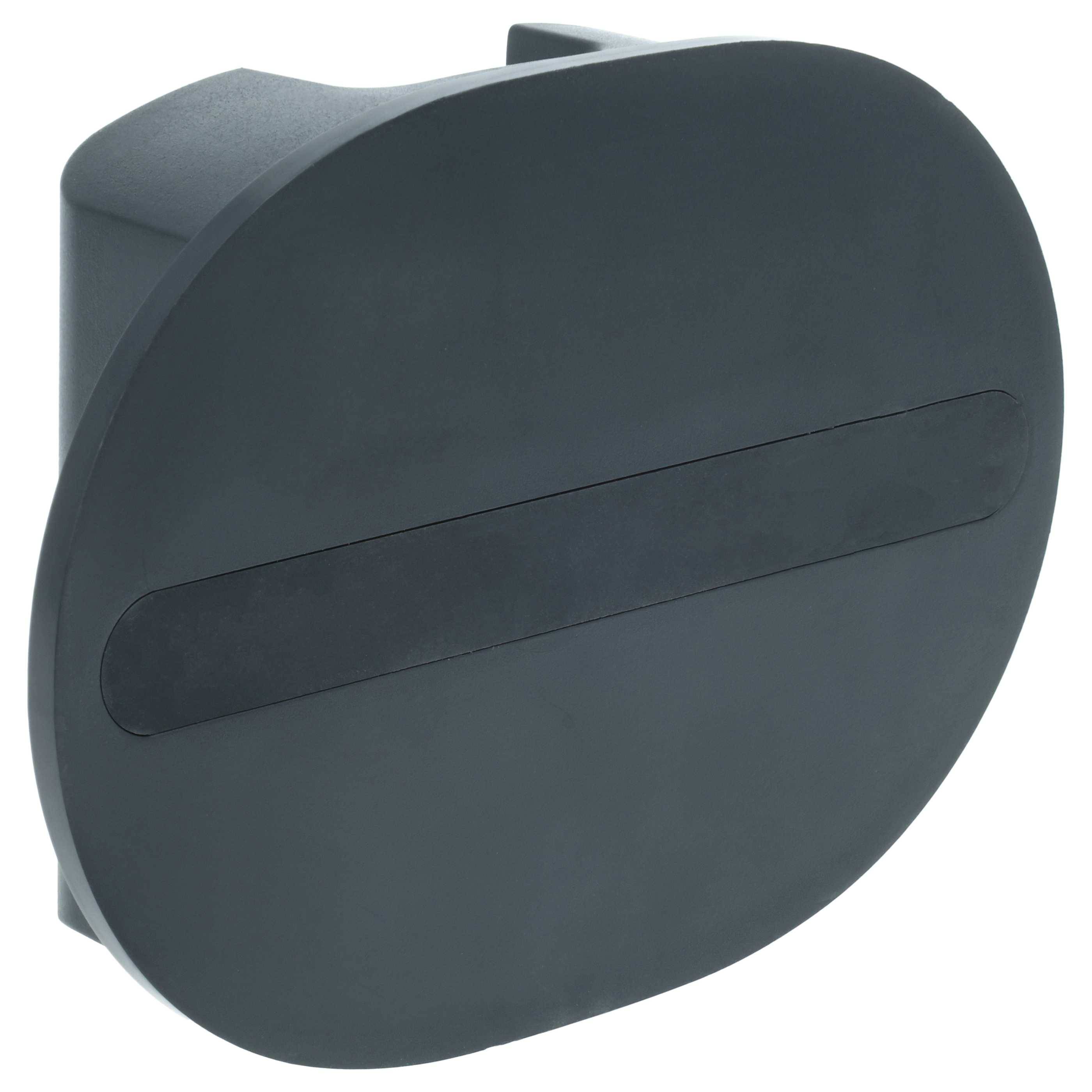 Schwarzer, oval geformter, wandmontierter Garderobenhalter mit schlankem, minimalistischem Design.