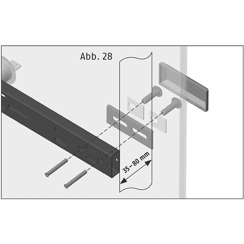 Abus PA1018 weiß Befestigungs-Set, Zubehörartikel, Befestigungsset - Modell: PA 1018 | Einsatzbereich: Tür | Farbe: Wei
