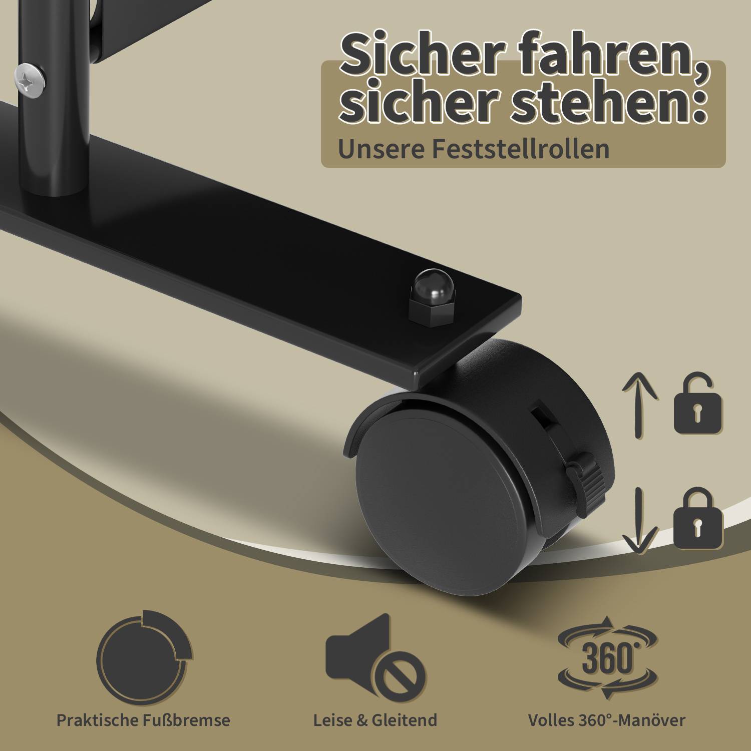 Paravent mit Rollen 3 teilig Anthrazit 263x180 cm Faltbarer Raumteiler Outdoor Trennwand Garten Sichtschutz Raumtrenner