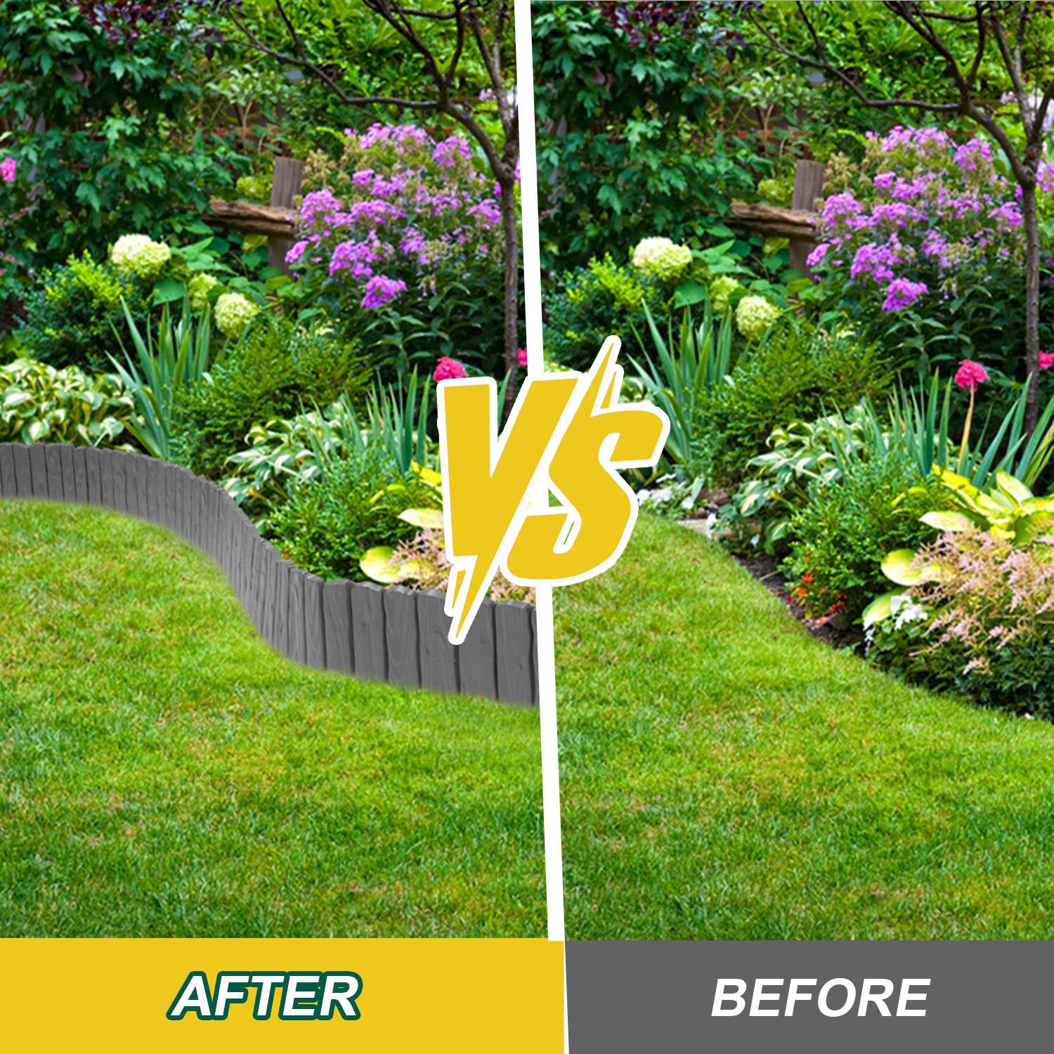 Ein Gartenumgestaltungsvergleich mit 