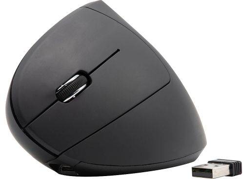 Dacomex Ergonomische vertikale Wireless Maus V150-WG-R, für Linkshänder, USB, schwarz