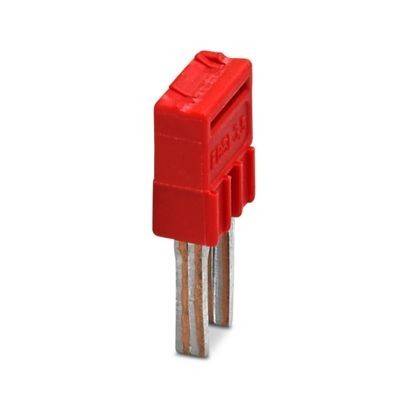 Eine kleine rote elektrische Sicherung mit zwei Metallstiften, oben mit „FBR 25