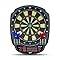 Ein elektronisches Dartboard mit verschiedenen Wertungszonen und nummerierten Feldern, ausgestattet mit LED-Leuchten und einem Bedienfeld für Spieleinstellungen am unteren Rand.