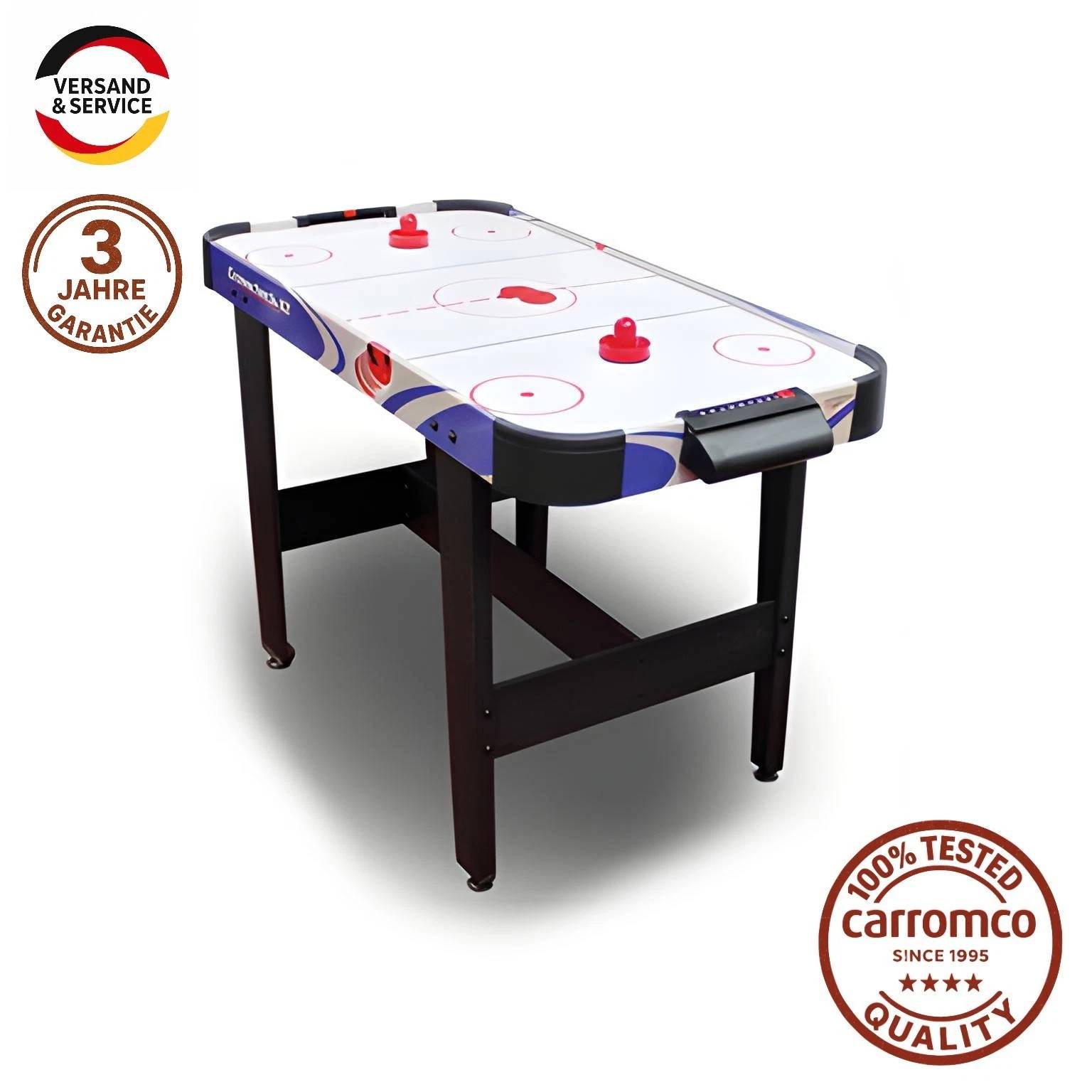 Carromco Crosscheck-XT Airhockey Tisch inkl. 2 Pusher & 2 Pucks für Kinder & Erwachsene