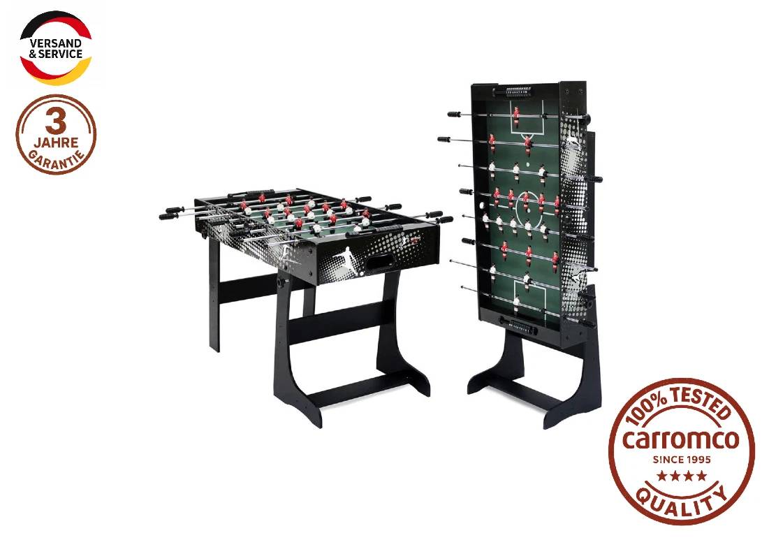 Carromco Rialto XT Tischkicker klappbar inkl. 2 Bälle für 2–4 Spieler