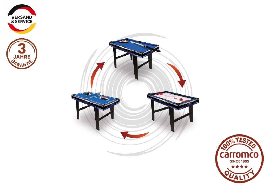 Carromco Galaxy-XL 3-in-1 Multifunktionstisch inkl. Zubehör für Billard, Airhockey & Tischtennis