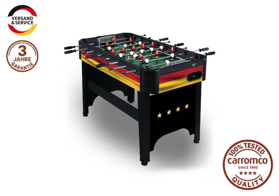Carromco Deutschland-XT Kickertisch Tischfußball Edition inkl. 4 Bälle für Kinder & Erwachsene