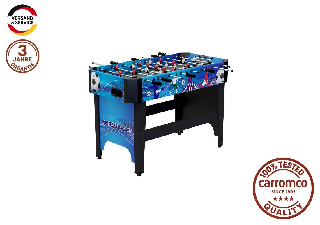 Carromco Mercury-XT Kickertisch Tischfußball inkl. 4 Bälle für Kinder, Jugendliche & Erwachsene