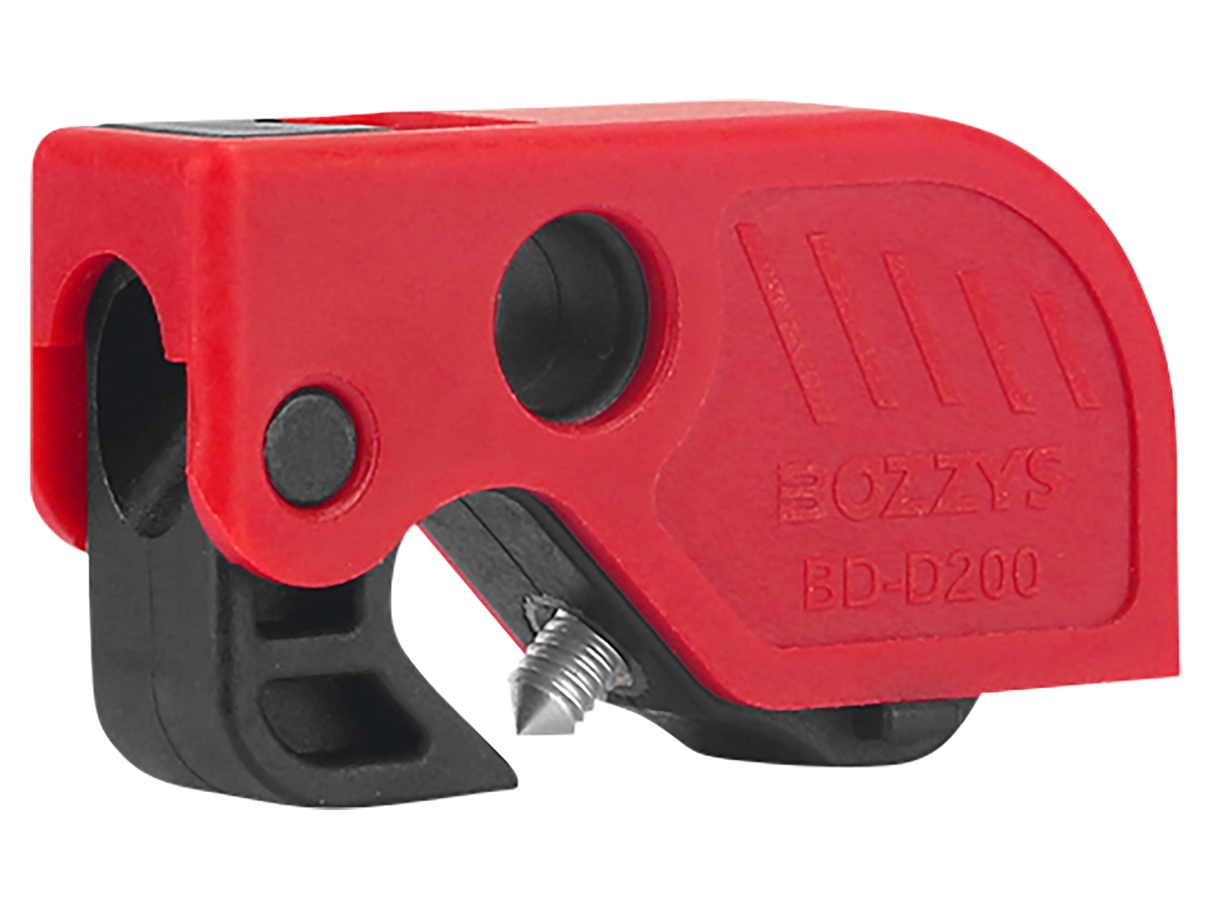 Ein rotes Kabelabisolierungswerkzeug mit schwarzem Griff, gekennzeichnet mit der Aufschrift „BD-D200
