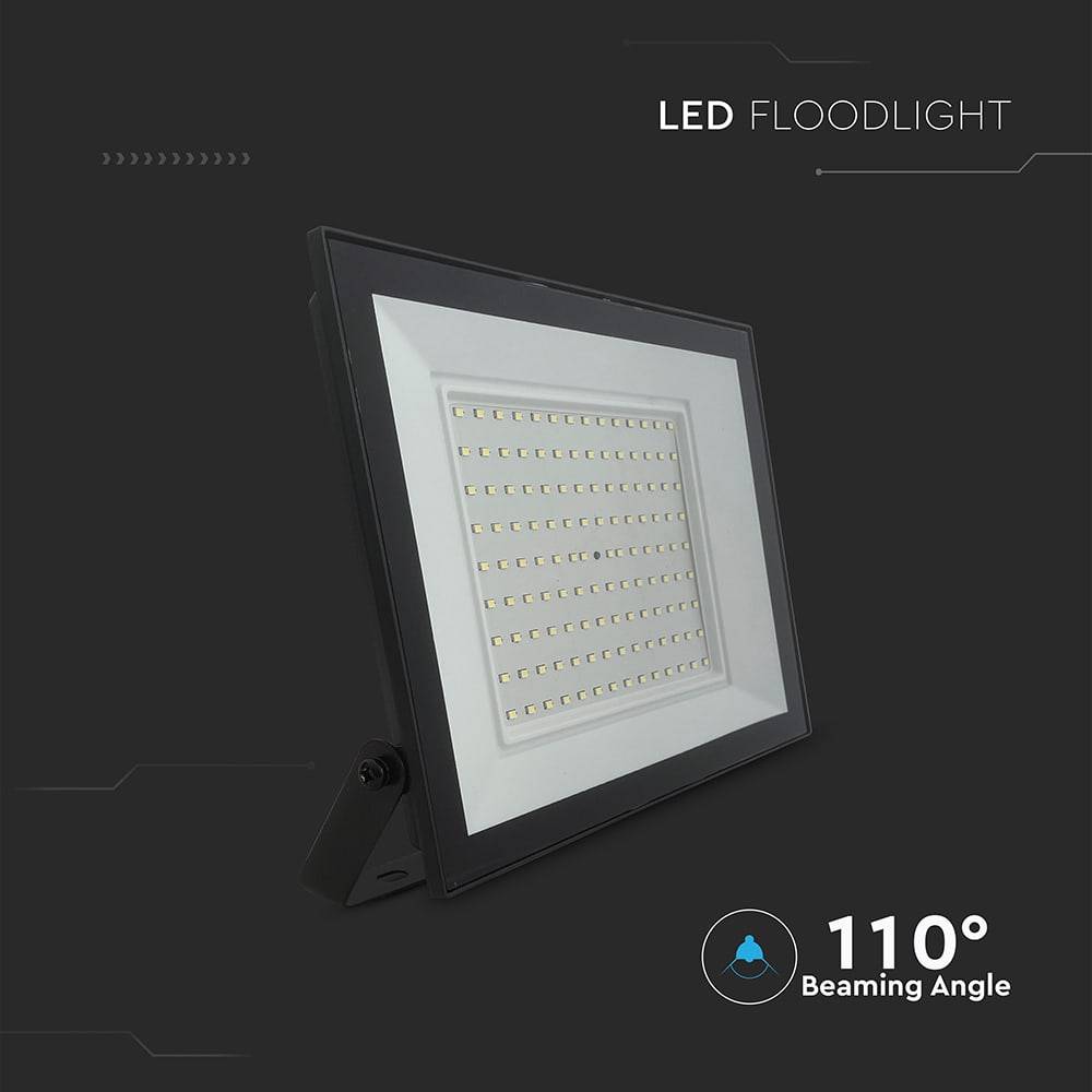 V-TAC LED-Fluter, VT-44109, 100 W, 4000K, EEK: F, 8150 lm, neutralweiß, IP65, schwarz
