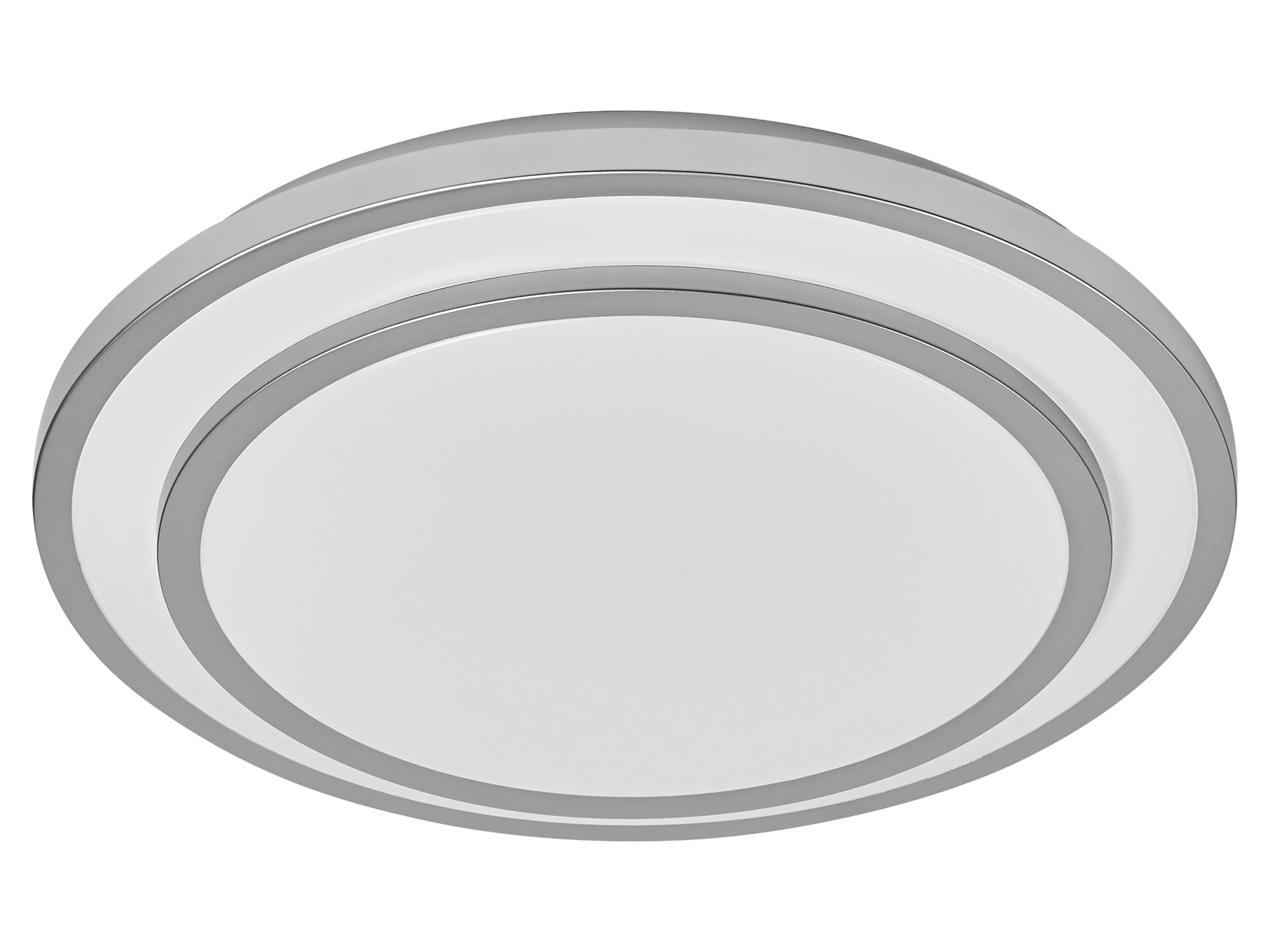 OSRAM LED-Deckenleuchte, 24W, 3000K, 1500lm, warmweiß, IP20, silber, Ø39 cm
