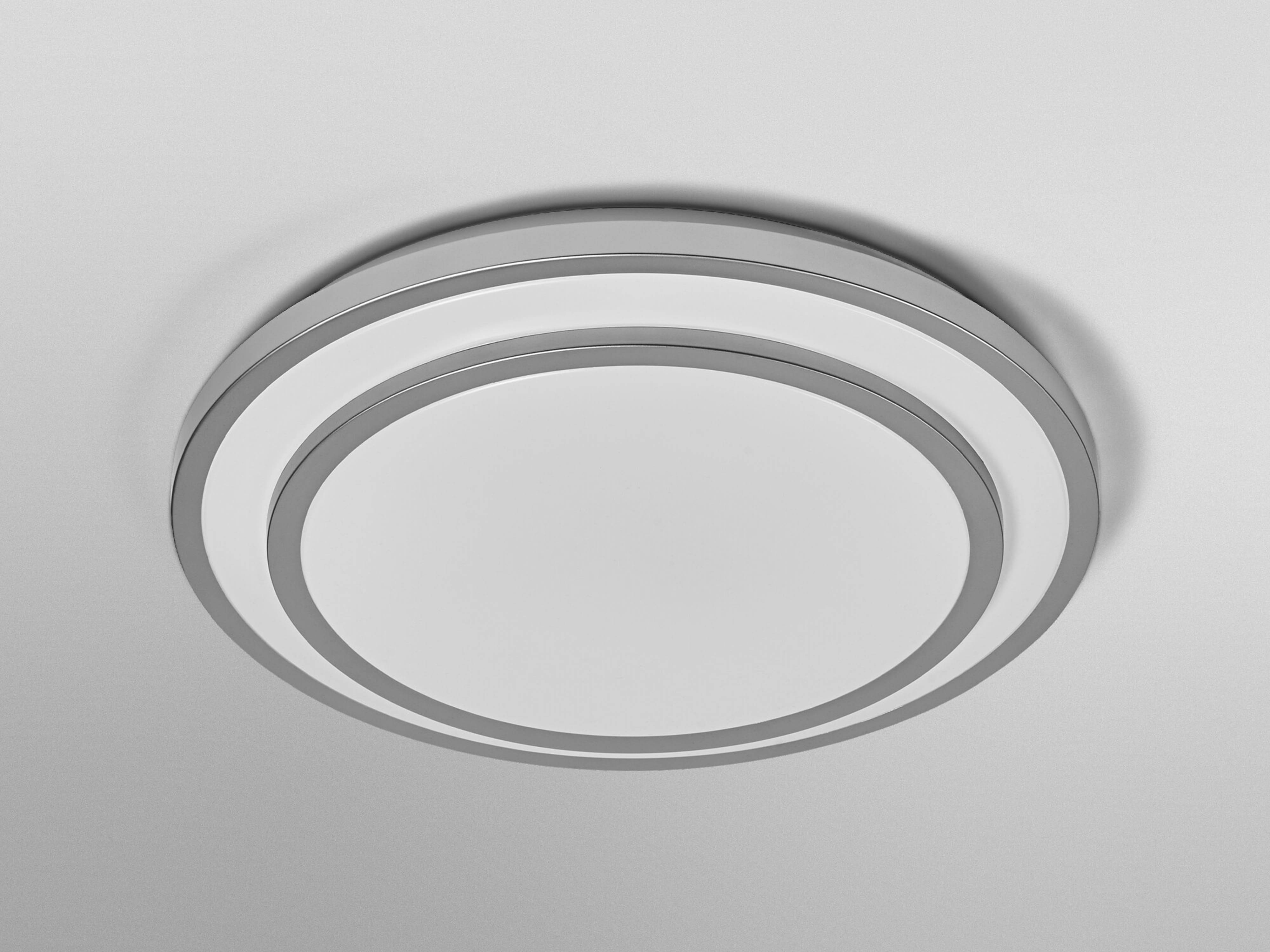 OSRAM LED-Deckenleuchte, 24W, 3000K, 1500lm, warmweiß, IP20, silber, Ø39 cm