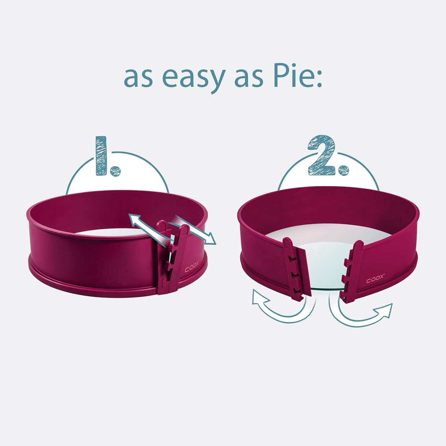 coox Springform mit Glasboden ⌀ 26 cm in Dunkelrot