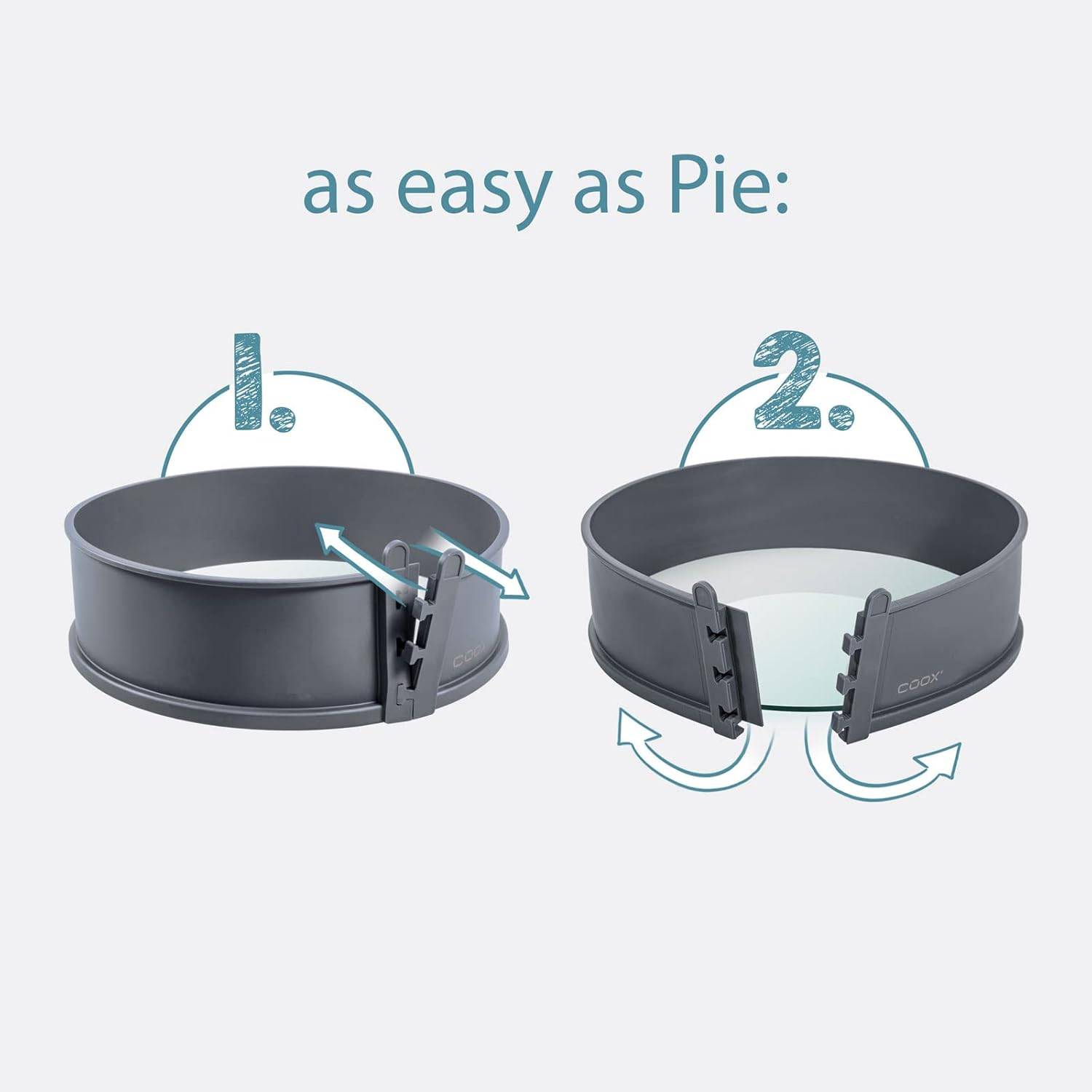 coox Springform mit Glasboden ⌀ 26 cm in Graublau