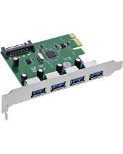 InLine Schnittstellenkarte 4x USB-A 3.2 Gen. 1 PCIe x1 Vier zus?tzliche USB-Ports: Erweitern Sie Ihren PC um vier 1 Anschl?sse f?r mehr