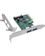 InLine Schnittstellenkarte 2x USB-A 3.2 Gen. 2 10 Gb/s PCIe x4 SATA Moderne USB-3.2-Erweiterung: R?stet Desktop-PCs mit zwei schnellen Gen 2 Ports