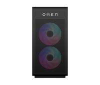 Ein schwarzer Gaming-Computer-Tower mit der Bezeichnung „OMEN