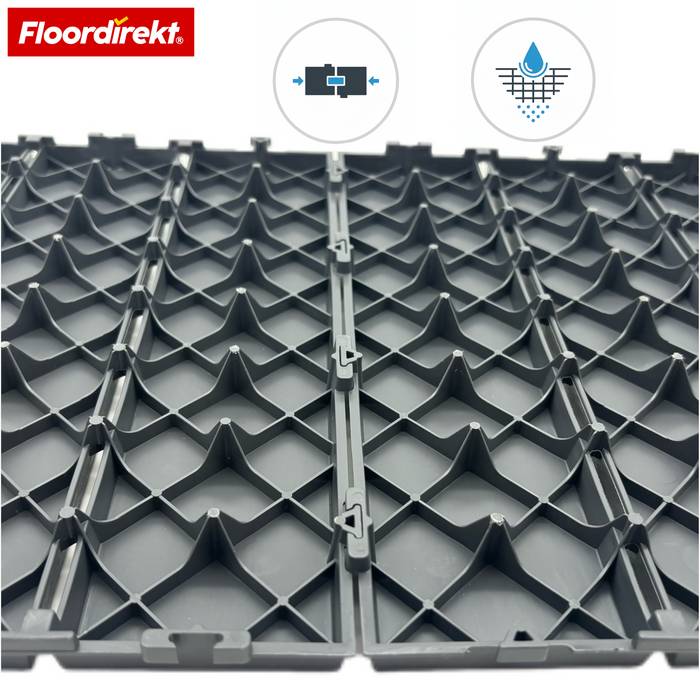 FLOORDIREKT Terrassenfliese Elyse - Natürliche Holzdielenoptik - Grau - 30 x 30 cm - 1 Fliese