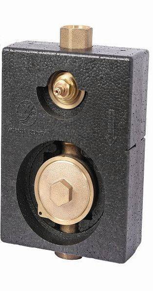 JS MONTAGEBLOCK MONO, TYP 2"-KOAX MIT BEF.-MATERIAL,IG 3/4",MESSING
