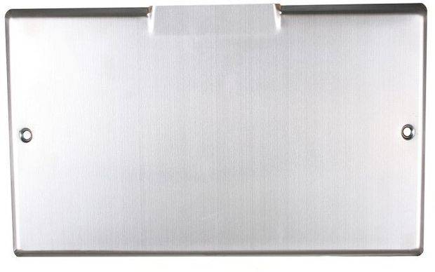 JS ABDECKUNG MIT SCHRAUBEN,2-FACH CHROM-NICKEL-STAHL,MATTIERT