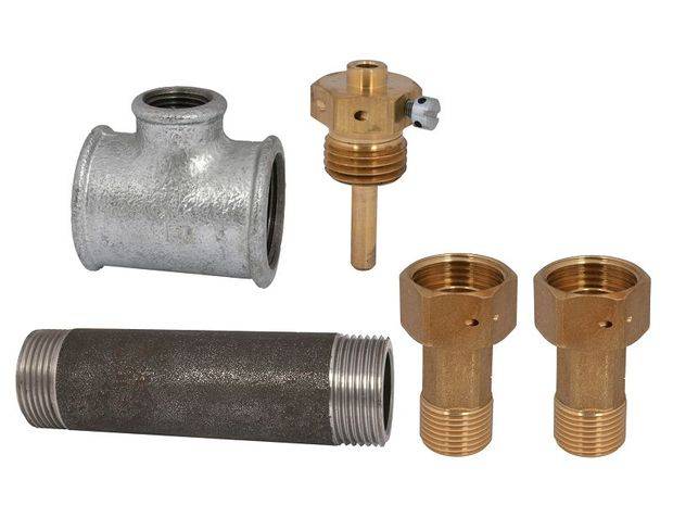 JS EINBAUSATZ2 F.WMZ,PASSSTCK,VSB T-STUECK,TAUCHHUELSE,DN15,BL110MM