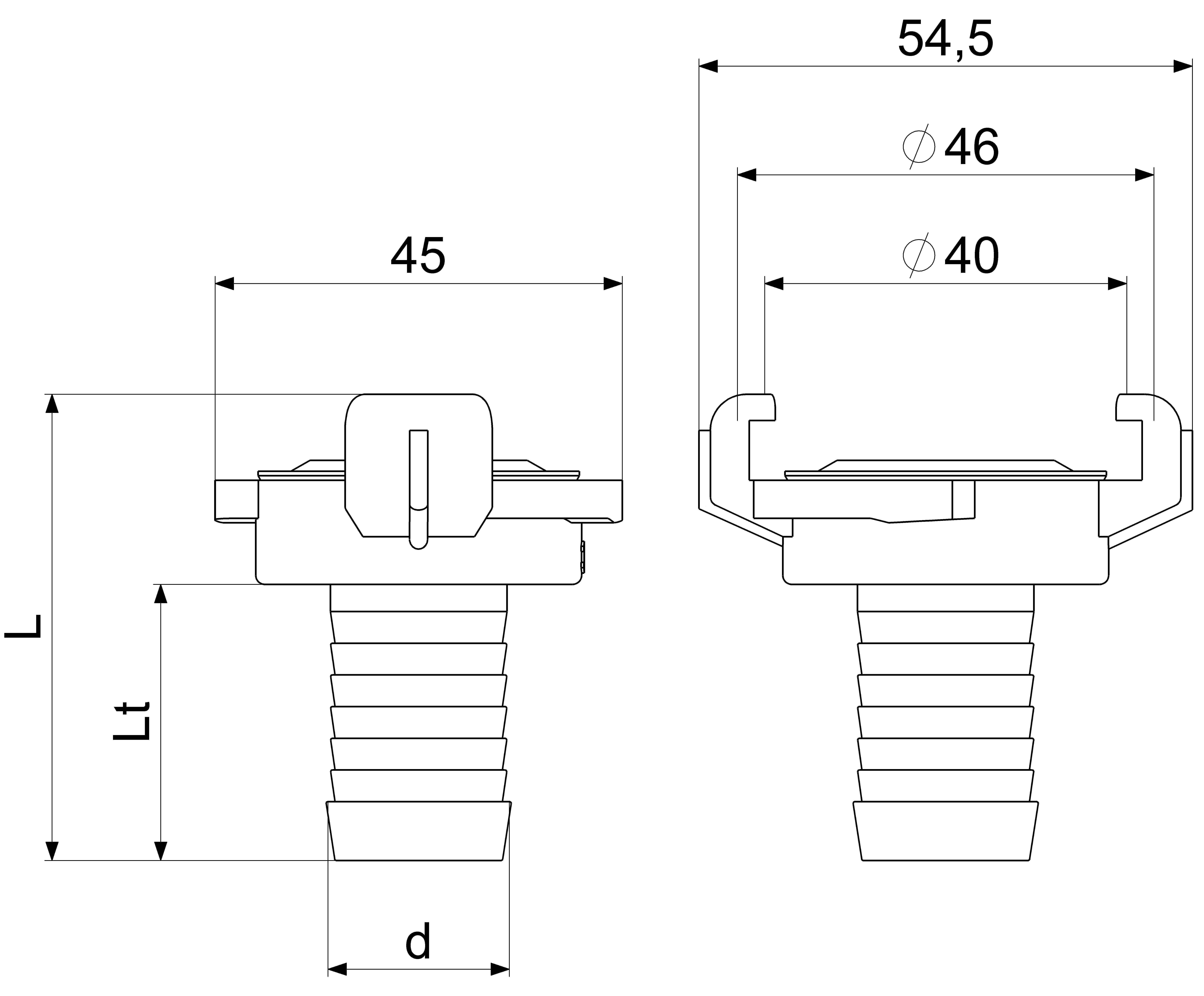 JS SCHNELLKUPPLUNG FUER SCHLAUCH DN32,1 1/4",MESSING,KTW+W270