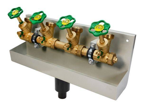 JS ATV-STATION, STEIGENDE SPINDEL 4-FACH,DN25,EING. 1",OB.A. 1 1/2"
