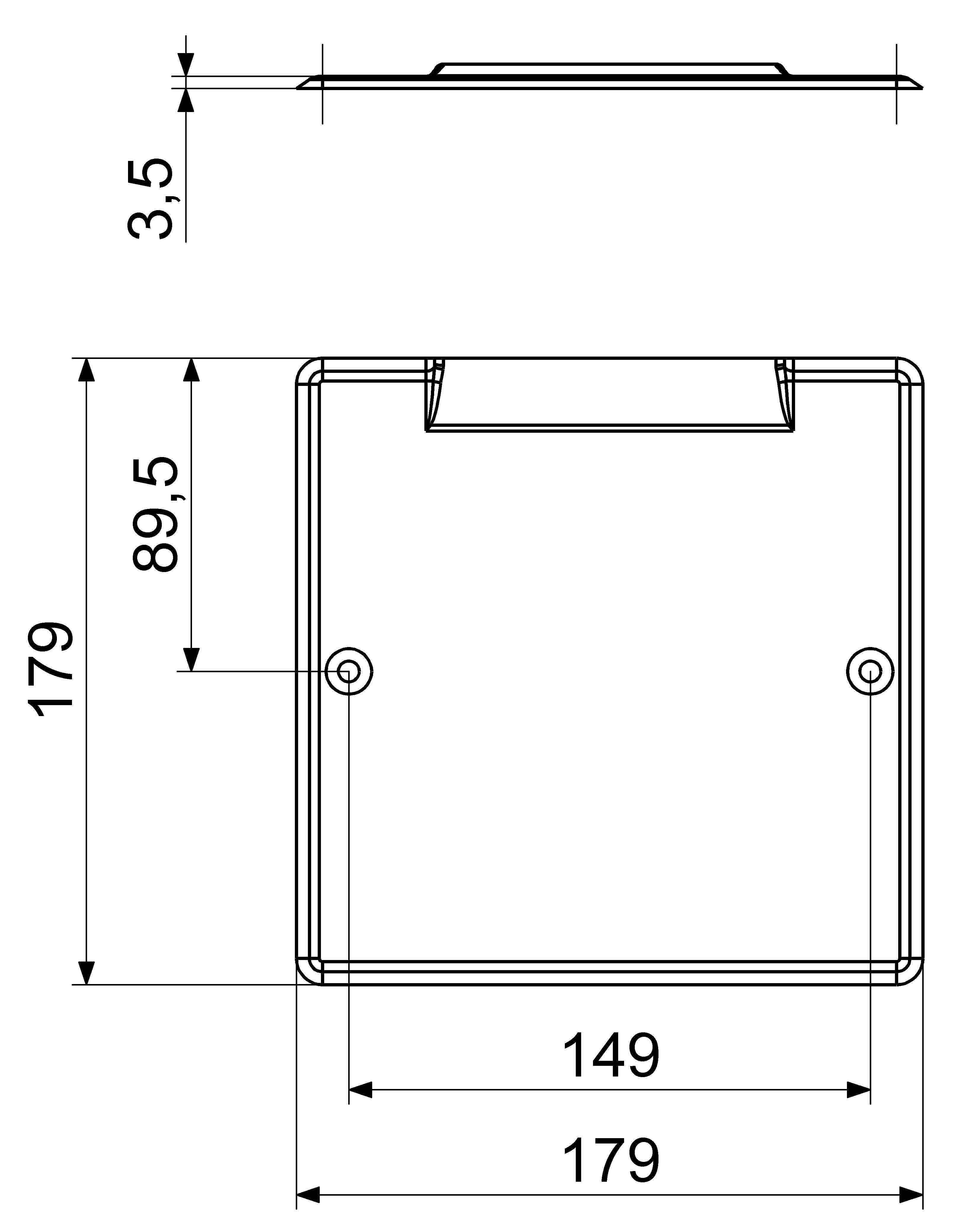 JS ABDECKUNG MIT SCHRAUBEN,1-FACH CHROM-NICKEL-STAHL,MATTIERT