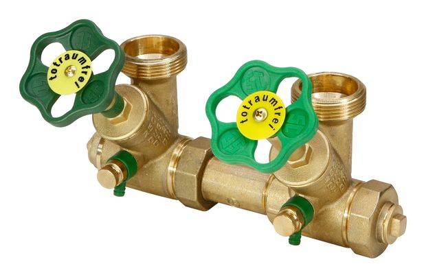 JS ATV-VERTEILER, STEIG.SPINDEL 2-FACH,DN25,EING. 1",OB.A. 1 1/2"