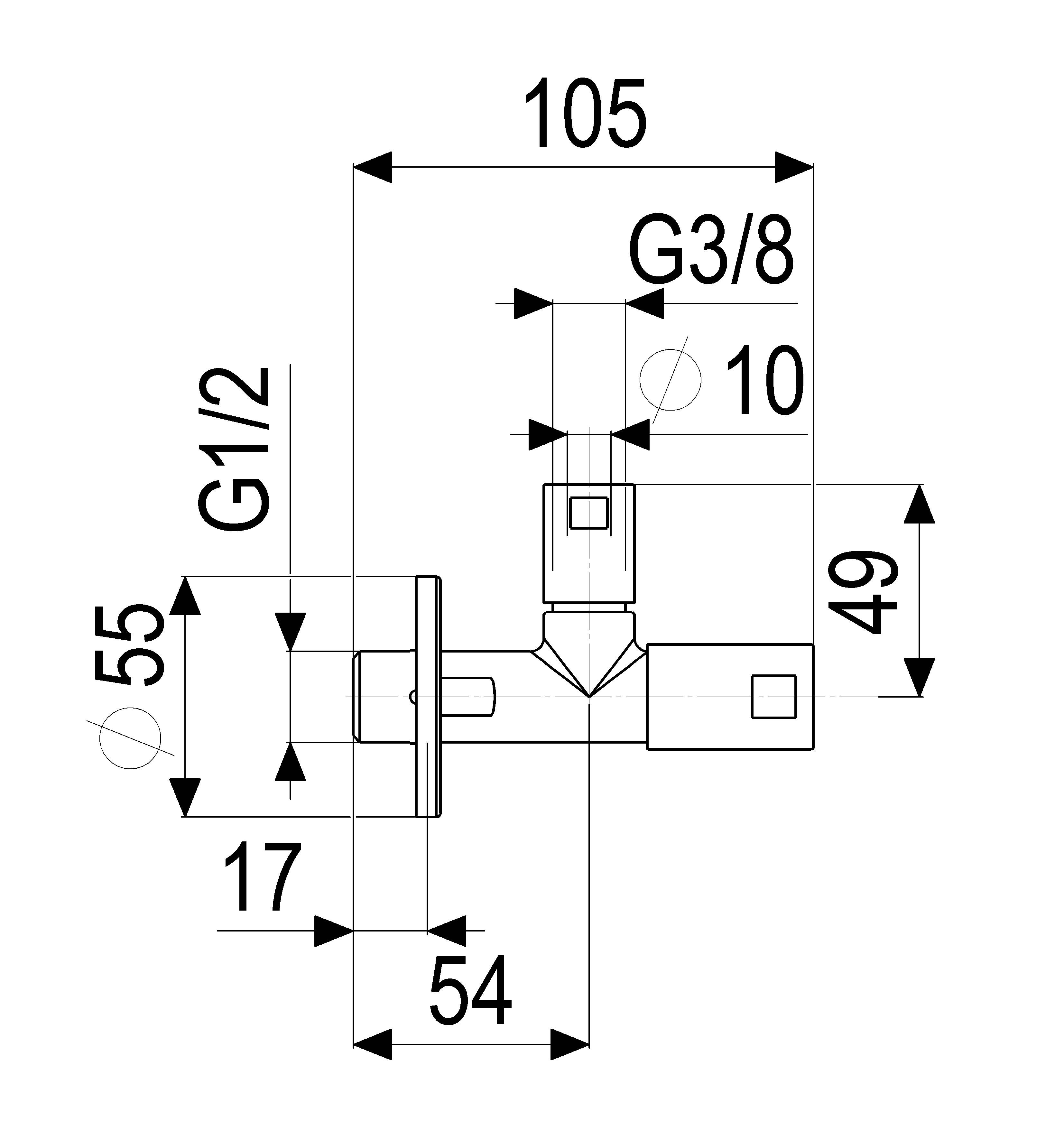 JS DESIGN-TEC ECKVENTIL,N.SELBSTD CLASSIC LINE,1/2",HOCHGL.CHR,DVGW