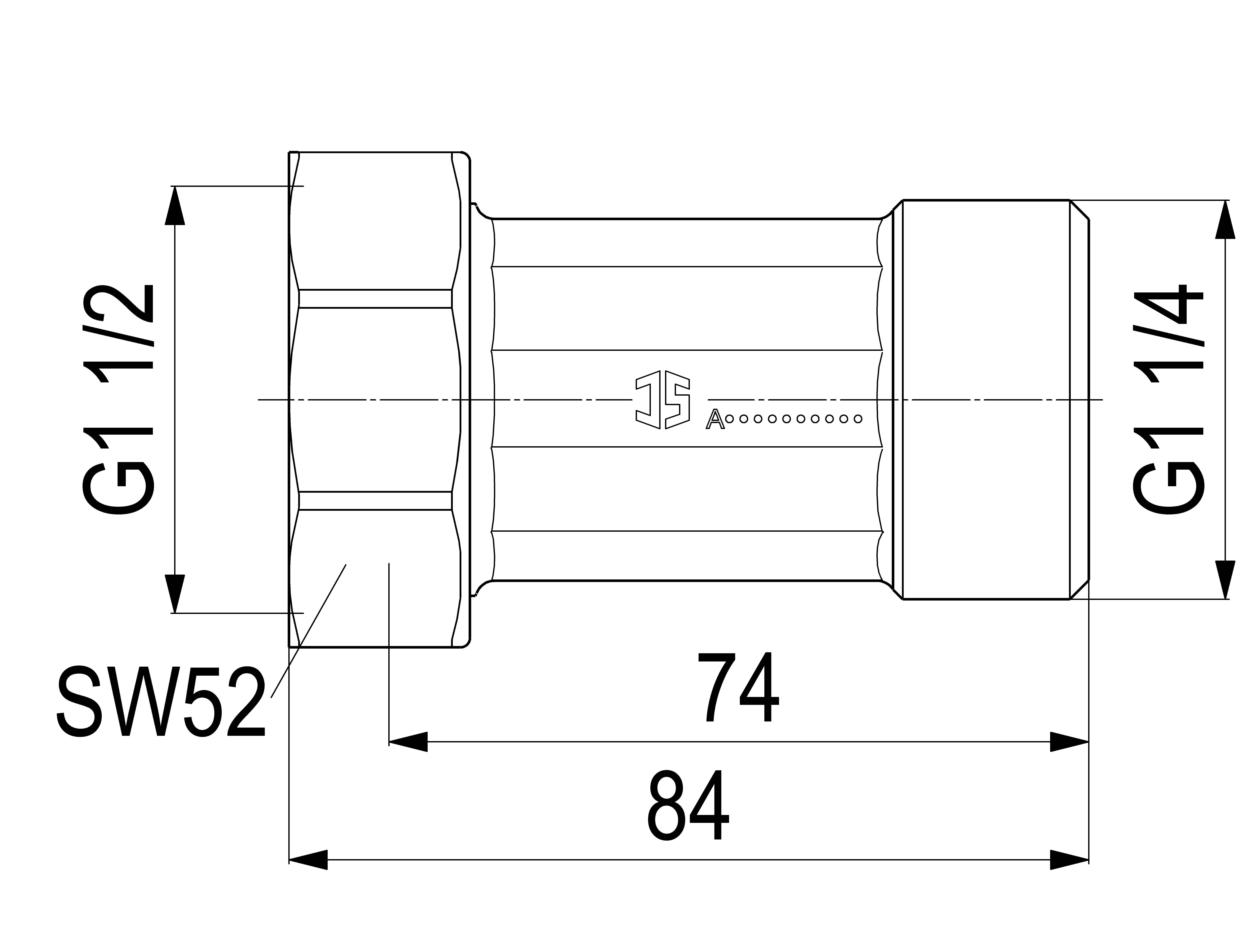 JS VERBINDUNGSVERSCHRAUBUNG EINGANG 1 1/4"