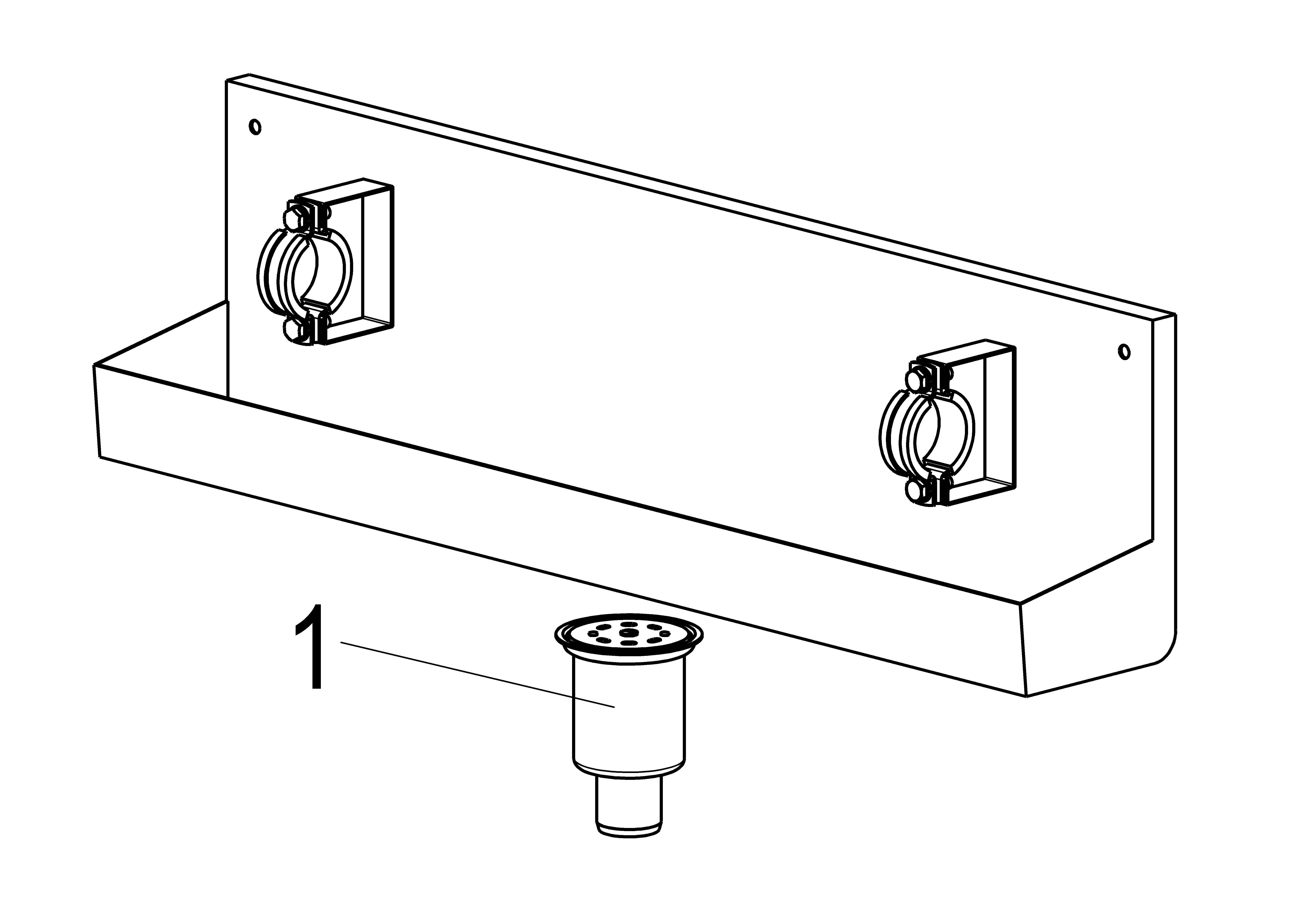 JS ENTLEERUNGSRINNE GRAU 6-FACH MIT ABLAUFV.,DICHTUNG U.BEF.-SATZ