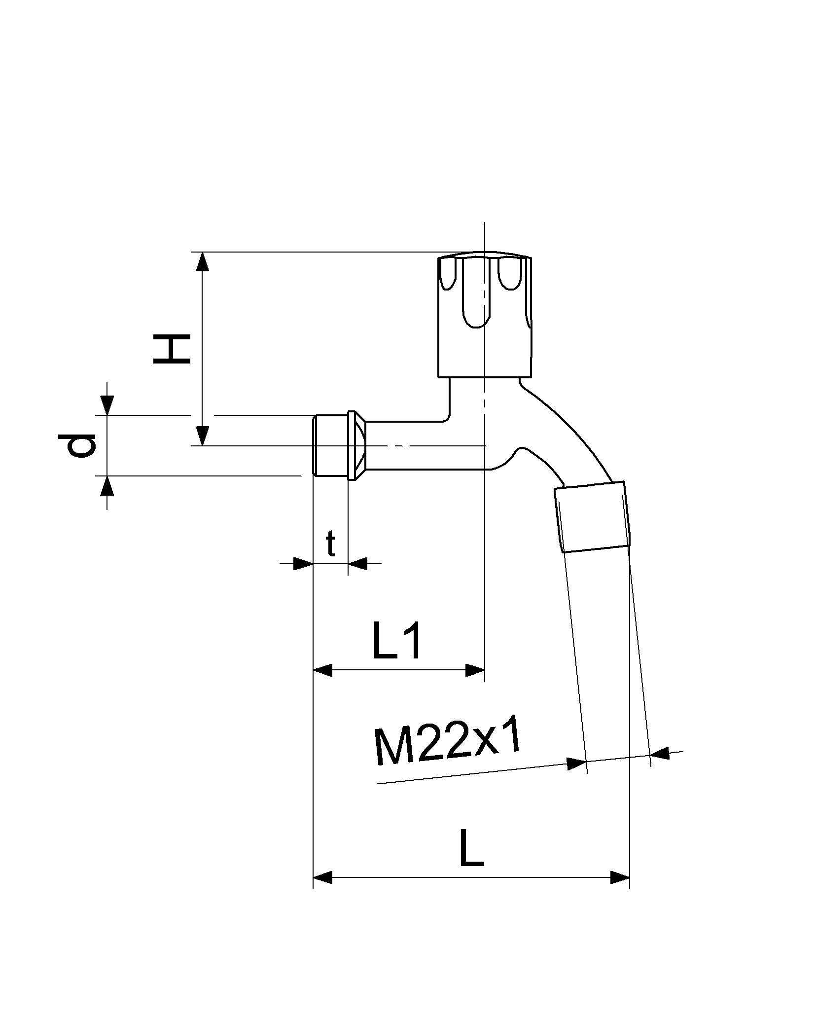 JS AUSLAUFVENTIL MIT PERLATOR DESIGNGRIFF,1/2",POLIERT CHROM