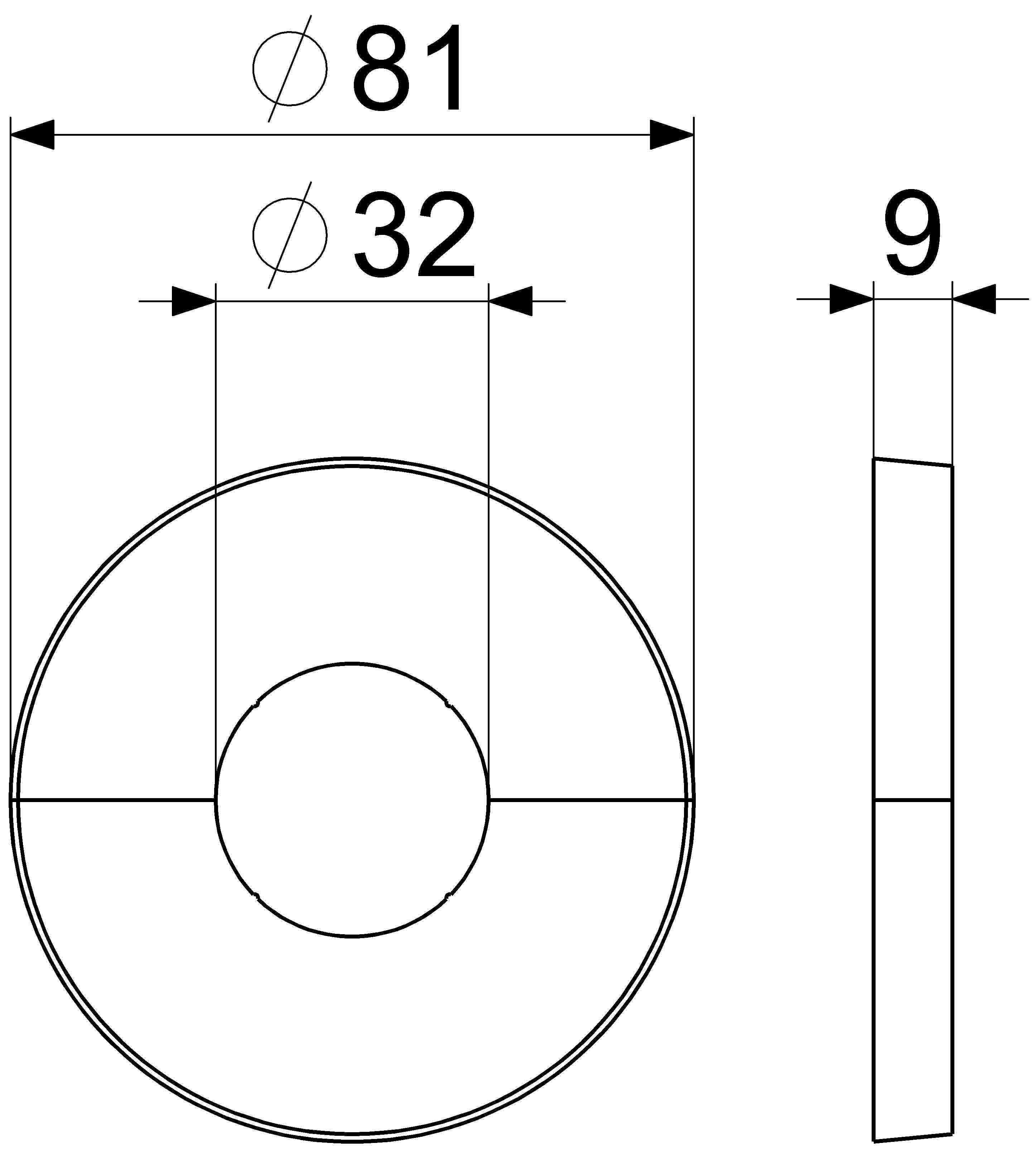 JS KLAPPROSETTE, VERCHROMT ZU BADEWANNEN- UND VENTILARMATUR