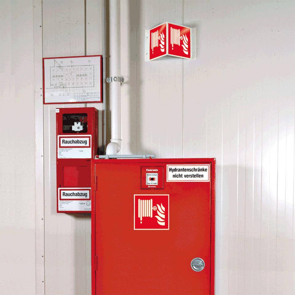 PERMALIGHT® power langnachleuchtend Nasenschild Löschschlauch, ASR/ISO, Kunststoff, 200x200mm
