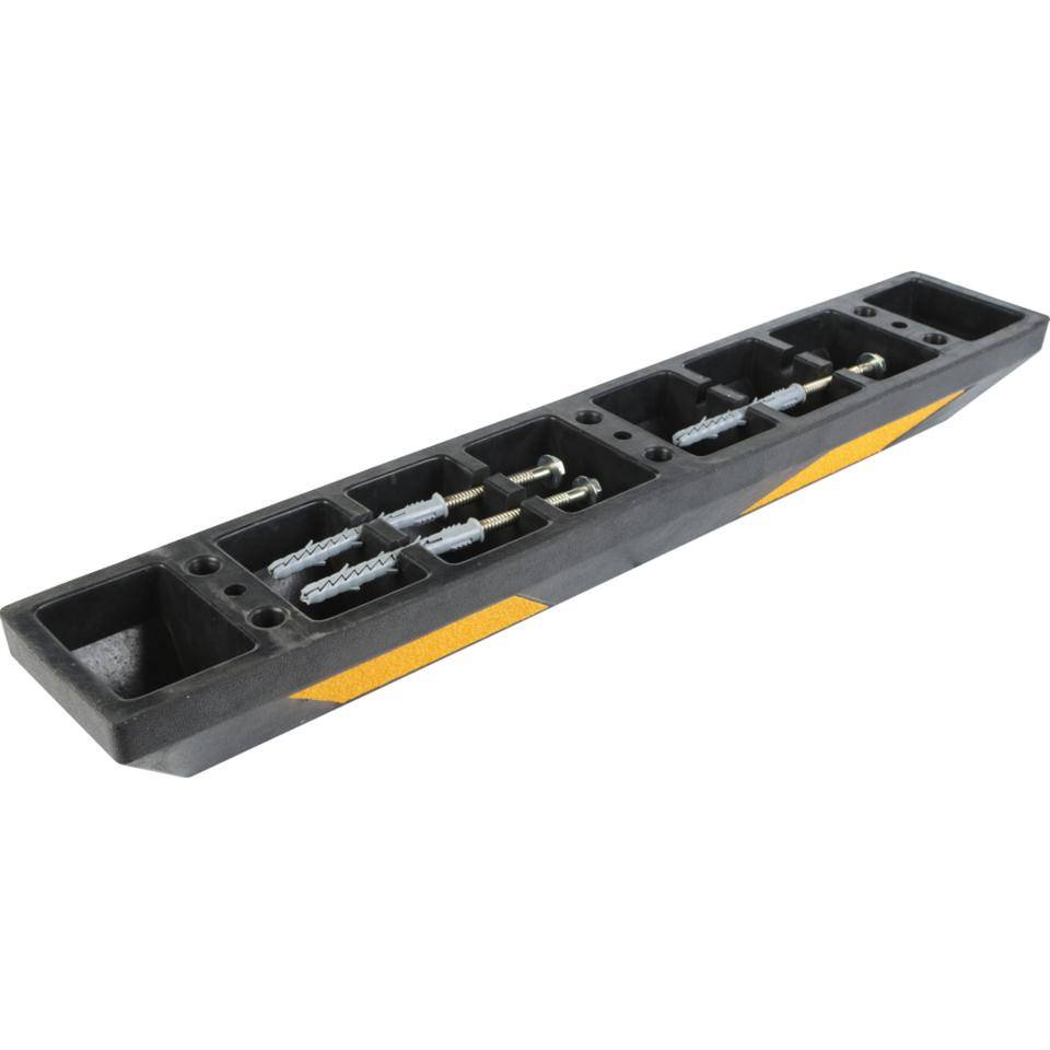 K.57 ParkGuide Parkplatzbegrenzer, zum Aufdübeln, schwarz/gelb, Gummi, 550x150x100mm
