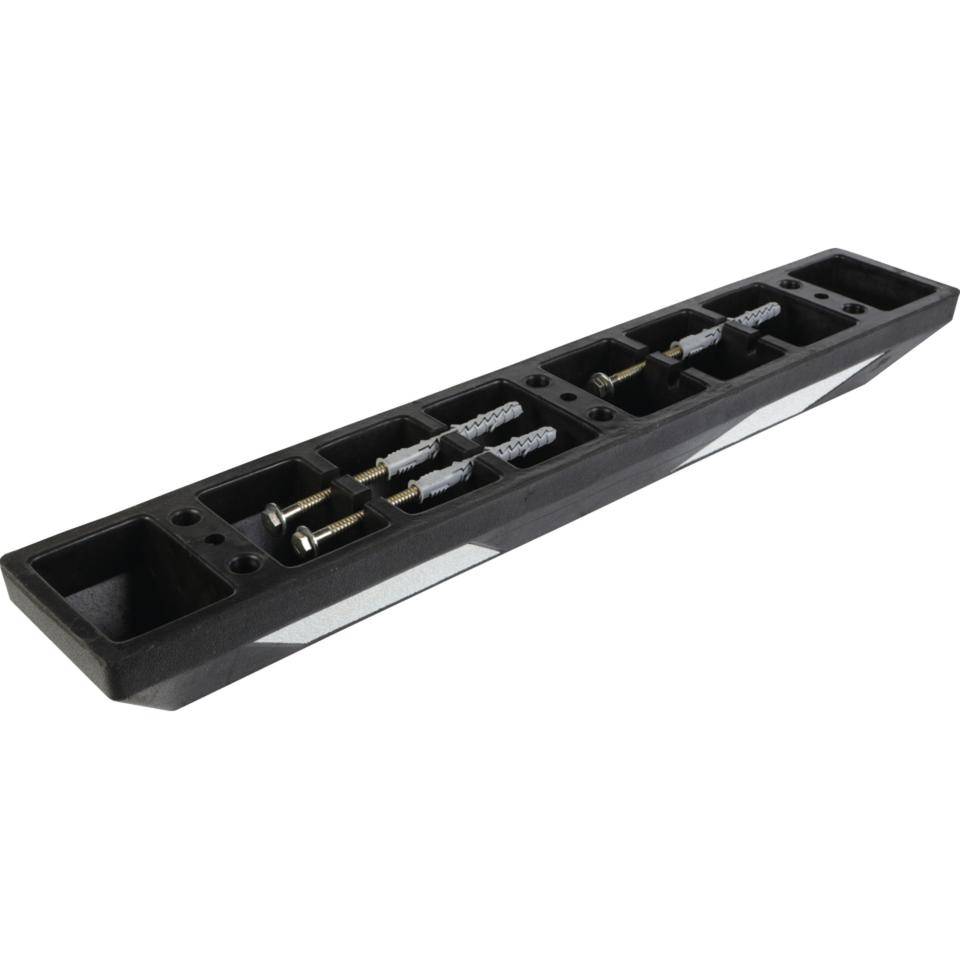 K.57 ParkGuide Parkplatzbegrenzer, zum Aufdübeln, schwarz/weiß, Gummi, 550x150x100mm