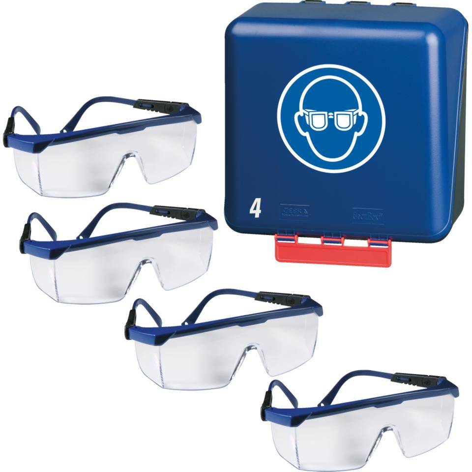Vorteils-Set SecuBox Midi 4, SecuBox Midi 4, 4x Work Schutzbrille C2 Classic