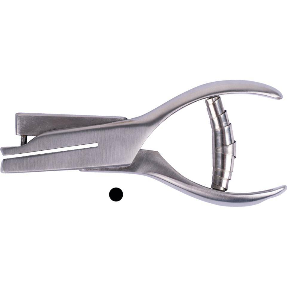 Lochzange, zum Markieren von Plaketten, Kerbform Kreis, 2mm, Maultiefe 30mm