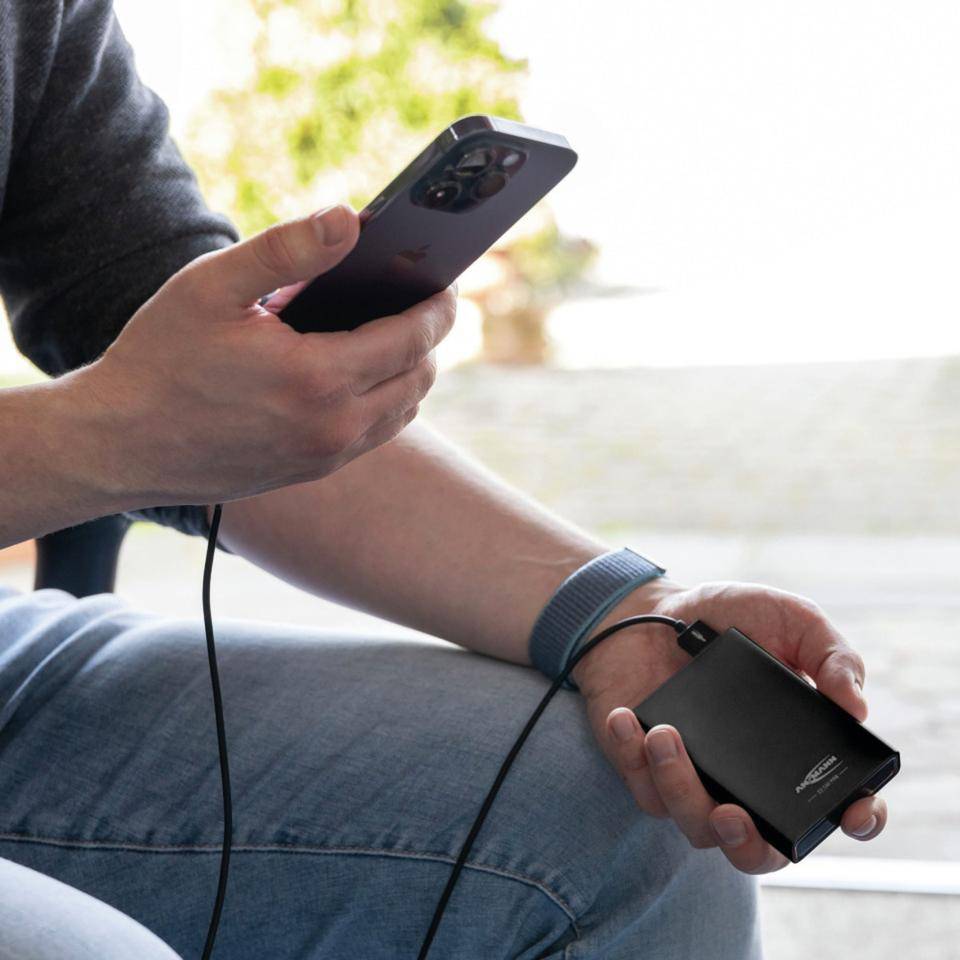 ANSMANN Powerbank PB222PD, Quick Charge 3.0, 10000 mAh, 38,5 W, USB-C Ladekabel