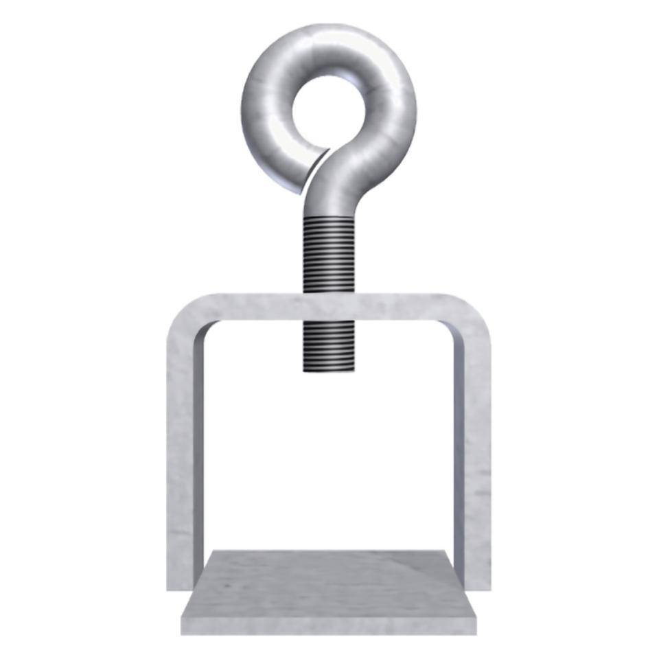 Schake Schilderklemme verzinkt, für Rohre Ø 42mm, silber, Stahl,40x40mm