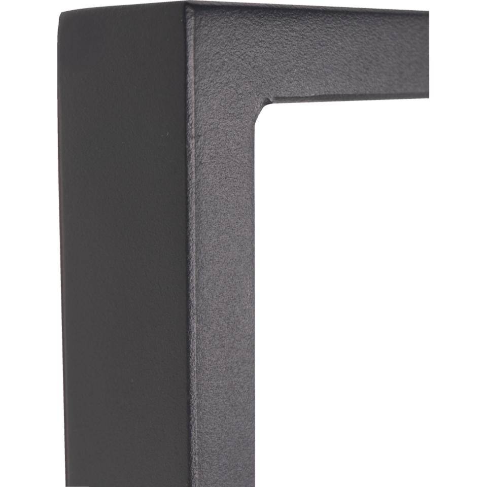 K.57 Fahrrad-Anlehnbügel Edge, zum Einbetonieren, anthrazit, Rechteckrohr, 900x800mm (1200mm)