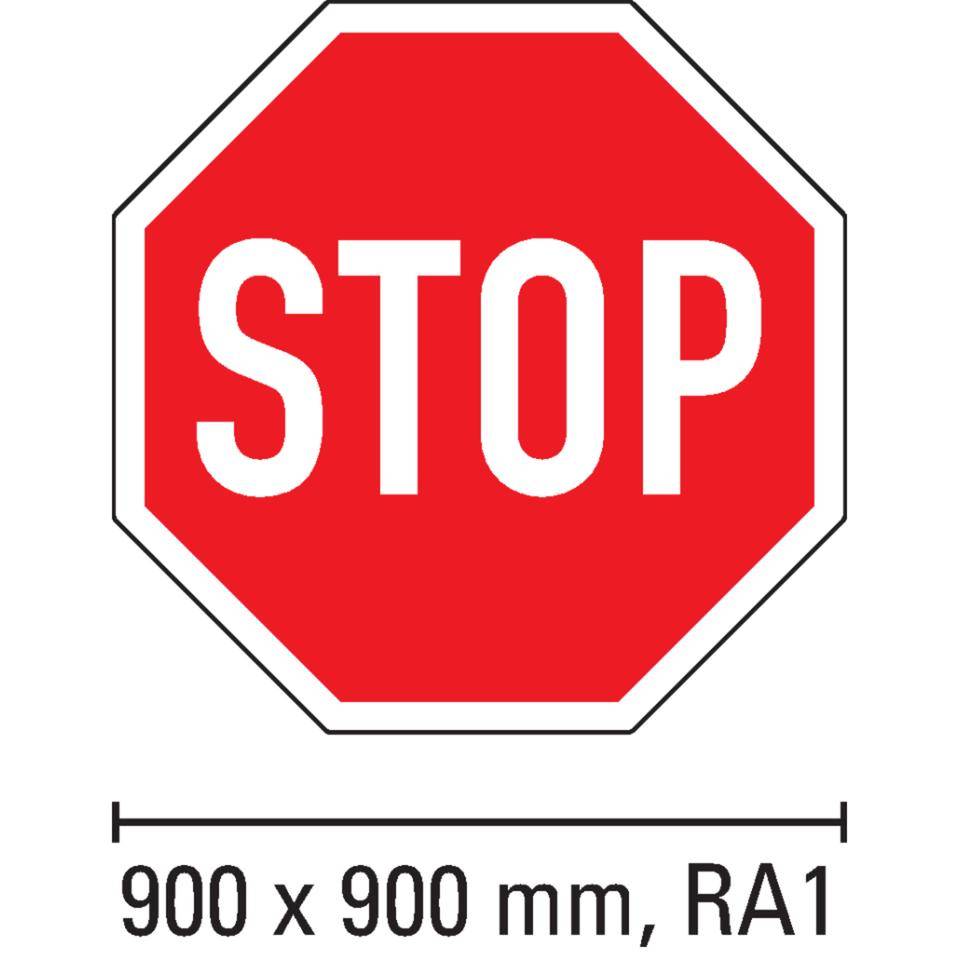 Verkehrszeichen Halt! Vorfahrt gewähren!, Nr.206, Aluminium RA1,reflektierend 3mm, 900x900mm