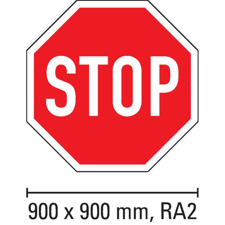 Verkehrszeichen Halt! Vorfahrt gewähren!, Nr.206, Aluminium RA2,reflelktierend 3mm, 900x900mm