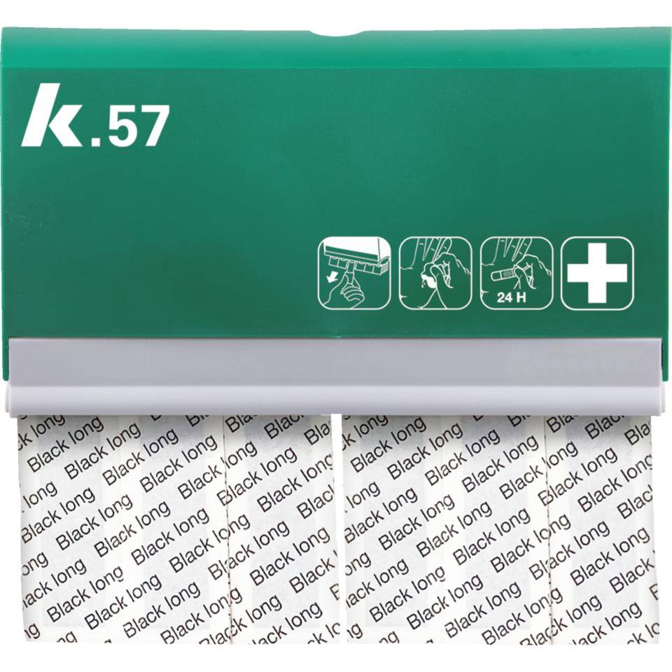 Nachfüllpack QuickFix Fingerverband Black long, schwarz, 120x20mm, 180/VE