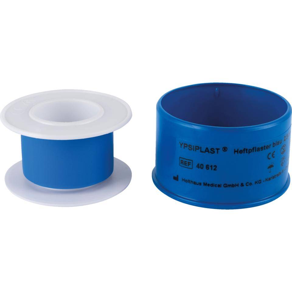 Holthaus Medical YPSIPLASTYP® Heftpflaster, Spule mit Schutzring, blau, 2,5cmx5m