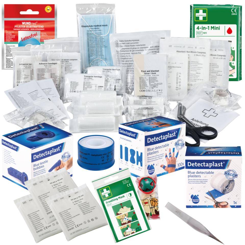 K.57 Erste-Hilfe Nachfüll-Set, DIN 13157, elastische und detektierbare Pflaster