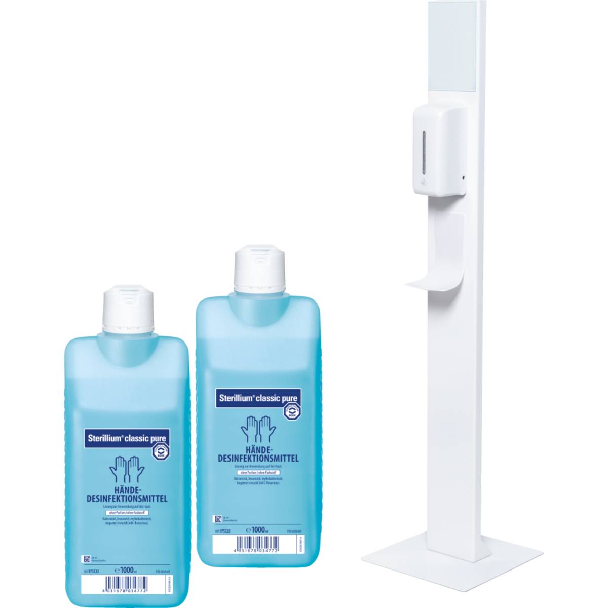 Vorteils-Set Desinfektionsständer Design, Sterillium® classic pure