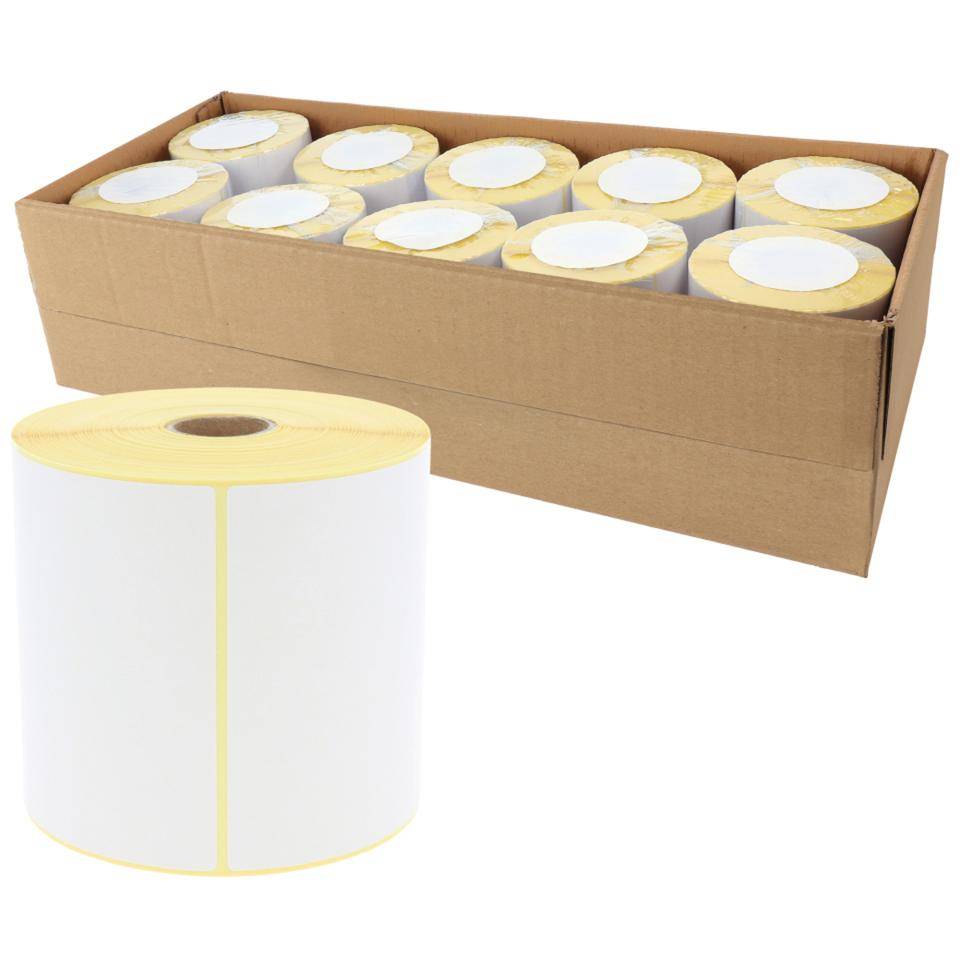 Versandetiketten Thermo-Eco,weiß,perm.klebend,25,4mm,100x150mm,VE/10RO,500/Rolle